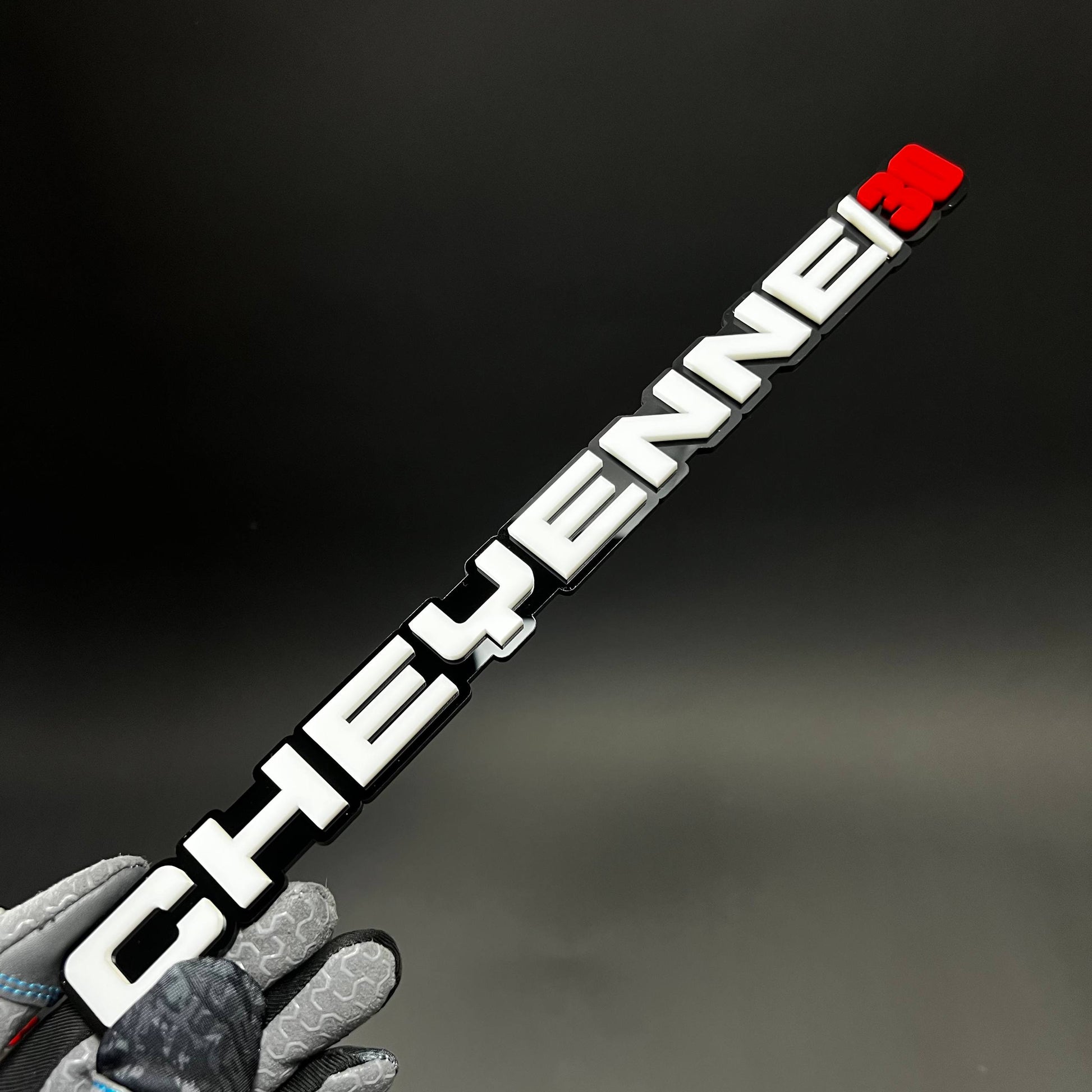 1PC CHEYENNE/30 3D Acrylic Badge - Car Truck Emblem Fender Sticker
