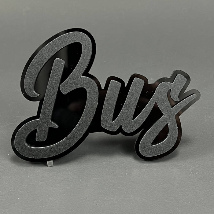 1PC Bus 3D Acrylic Badge - Car Truck Emblem Fender Tailgate Trunk Sticker