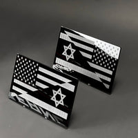 1PC American Israel Flags 3D Acrylic Badge - Car Truck Emblem Fender Sticker