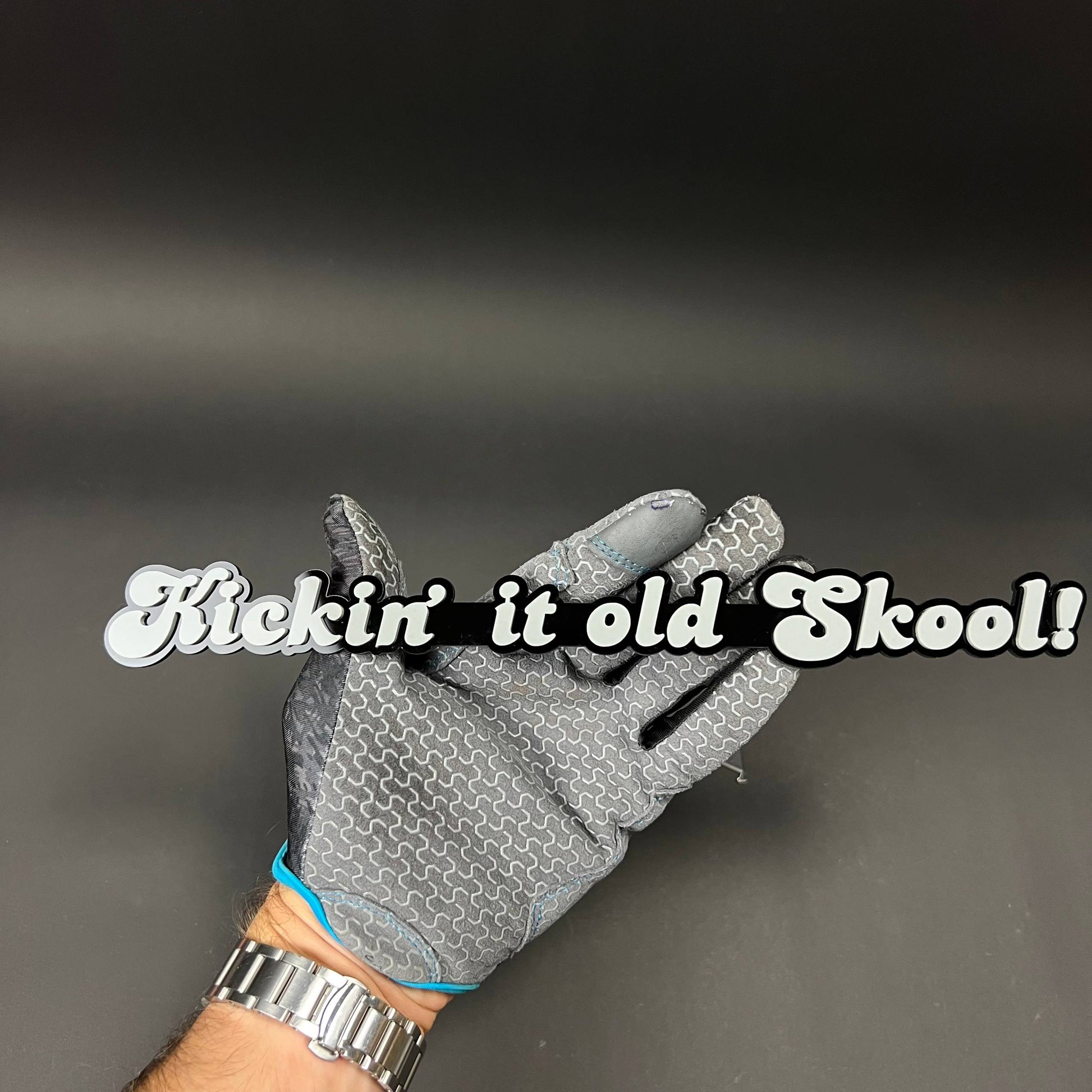 1PC Kickin' it old Skool! 3D Acrylic Badge - Car Truck Emblem Fender Sticker