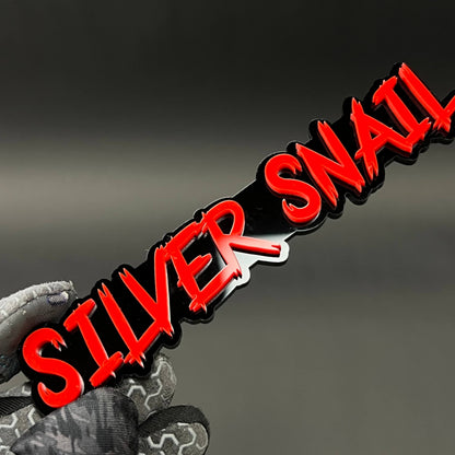 1PC SILVER SNAIL 3D Acrylic Badge - Car Truck Emblem Fender Sticker