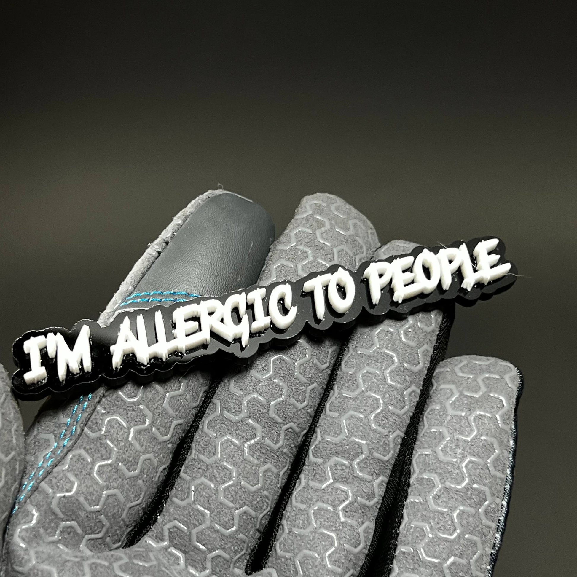 1PC I'M ALLERGIC TO PEOPLE 3D Acrylic Badge - Car Truck Emblem Fender Sticker