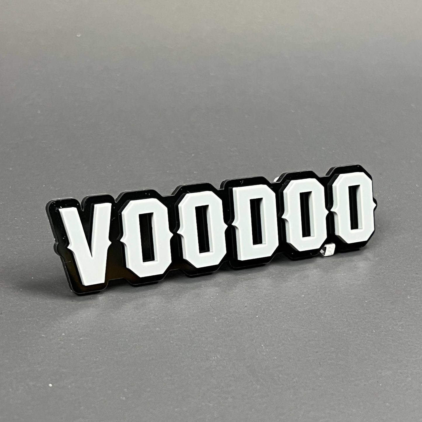 Voodoo White 3D Acrylic Badge - Car Truck Emblem Fender Tailgate Trunk Sticker