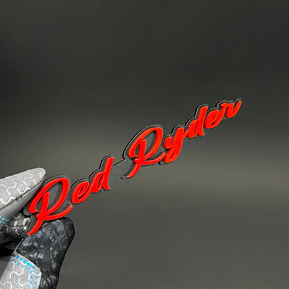 1PC Red Ryder 3D Acrylic Badge - Car Truck Emblem Fender Tailgate Trunk Sticker