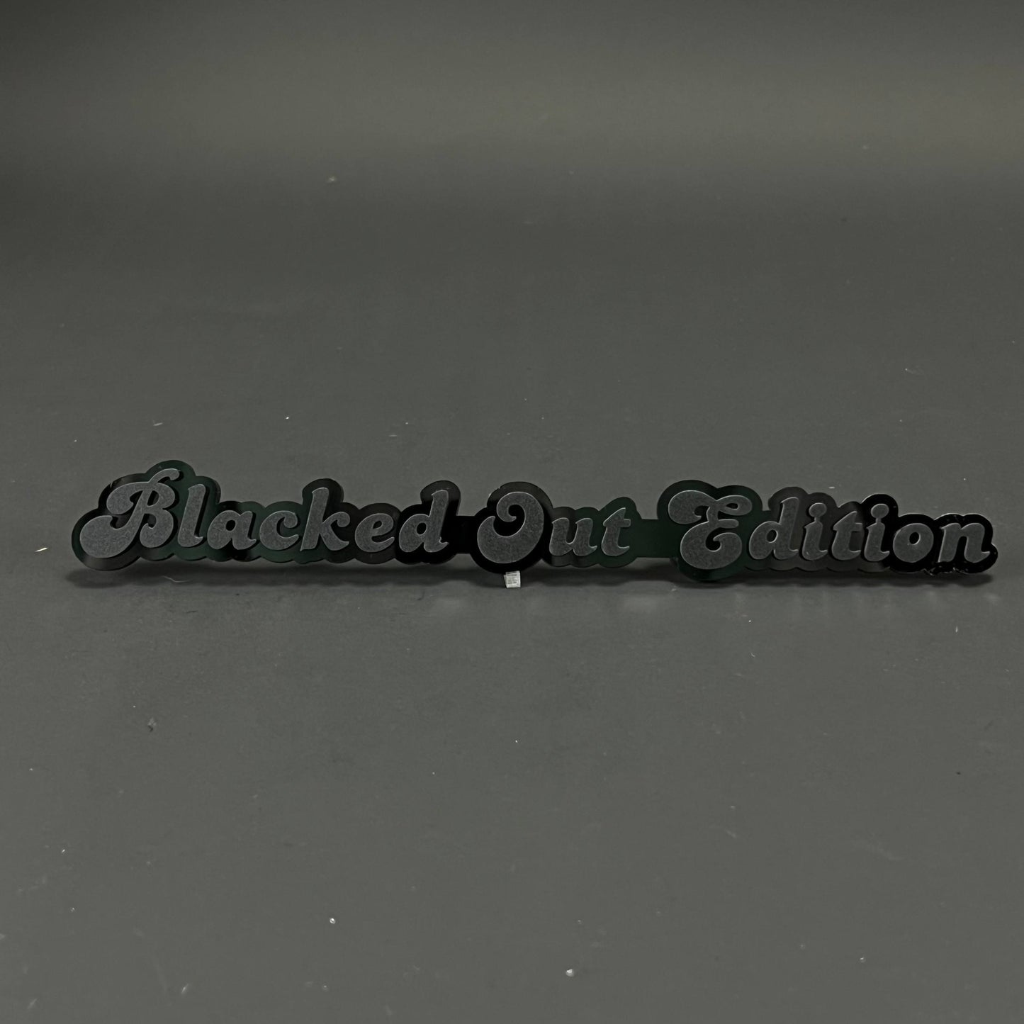 1PC Blacked Out Edition 3D Acrylic Badge - Car Truck Emblem Fender Sticker