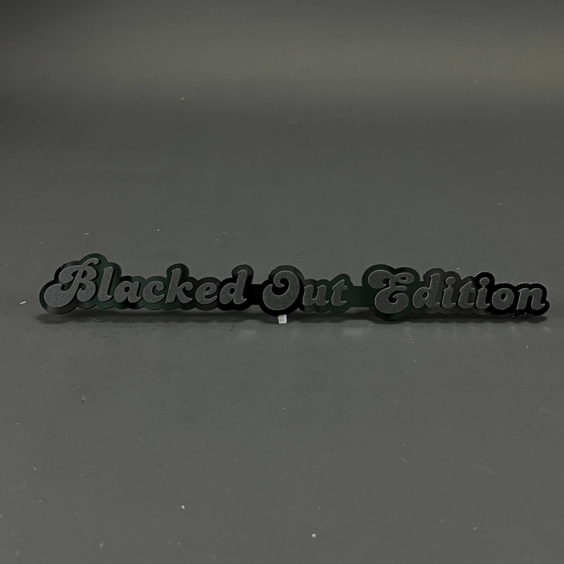 1PC Blacked Out Edition 3D Acrylic Badge - Car Truck Emblem Fender Sticker