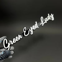 1PC Green Eyed Lady 3D Acrylic Badge - Car Truck Emblem Fender Sticker
