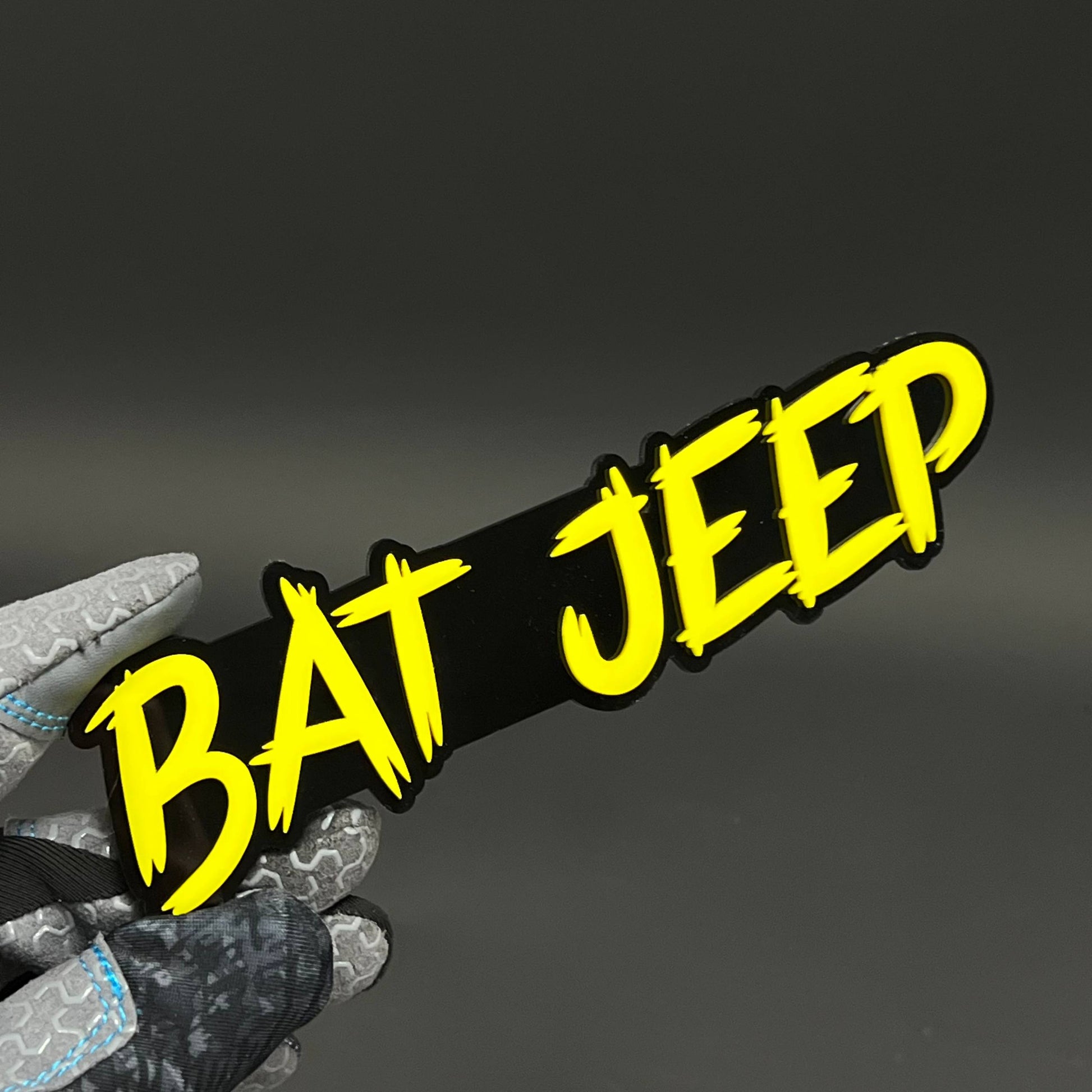 1PC BAT JEEP 3D Acrylic Badge - Car Truck Emblem Fender Tailgate Trunk Sticker