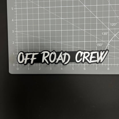 1PC OFF ROAD CREW 3D Acrylic Badge - Car Truck Emblem Fender Sticker