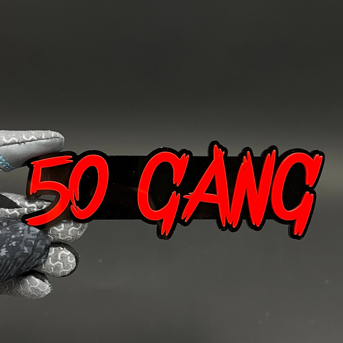 1PC 50 GANG 3D Acrylic Badge - Car Truck Emblem Fender Tailgate Trunk Sticker