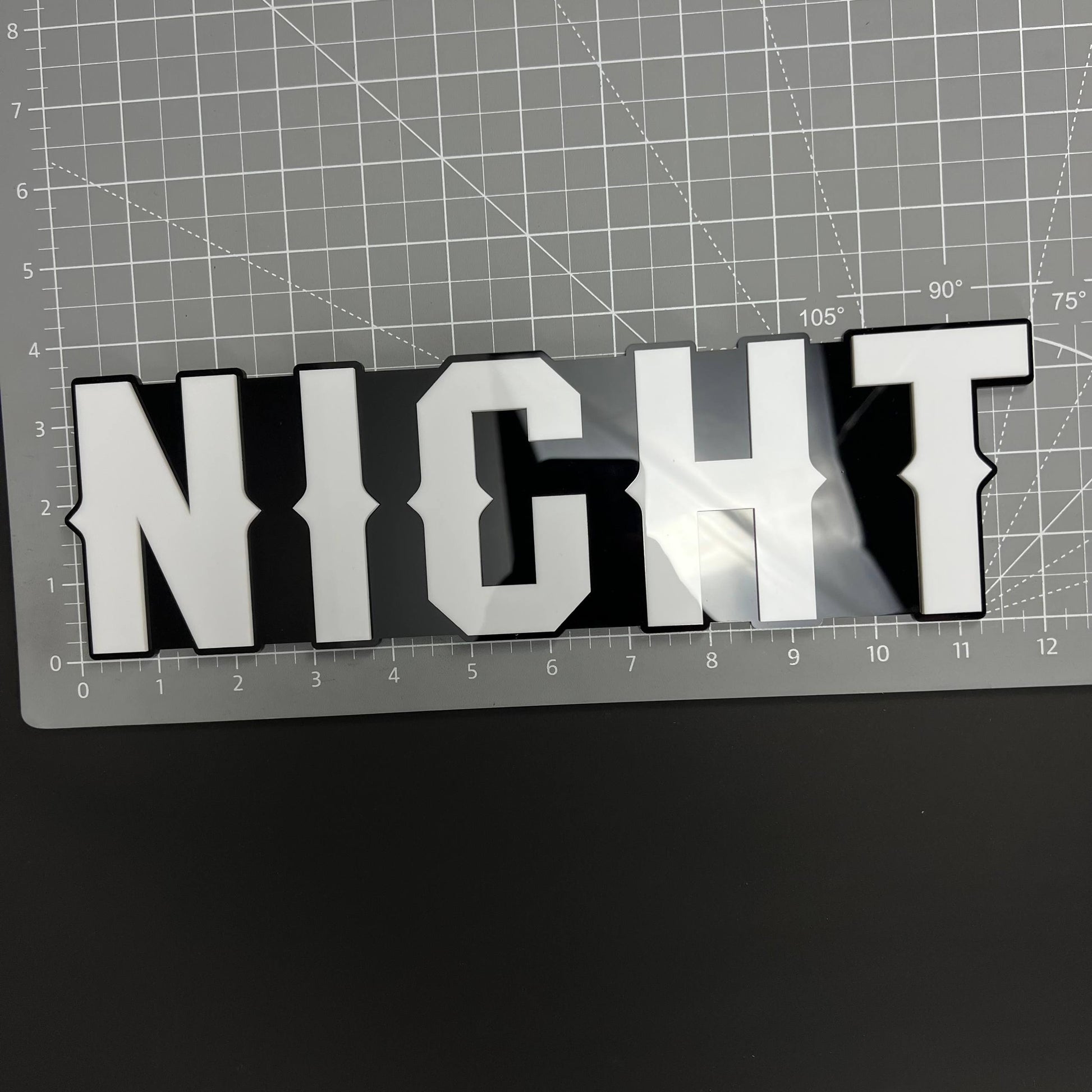 1PC NIGHT 3D Acrylic Badge - Car Truck Emblem Fender Tailgate Trunk Sticker