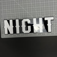 1PC NIGHT 3D Acrylic Badge - Car Truck Emblem Fender Tailgate Trunk Sticker