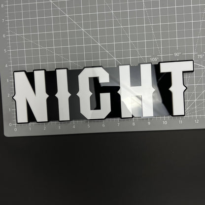 1PC NIGHT 3D Acrylic Badge - Car Truck Emblem Fender Tailgate Trunk Sticker