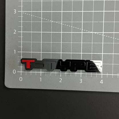 1PC T-TYPE 3D Acrylic Badge - Car Truck Emblem Fender Tailgate Trunk Sticker