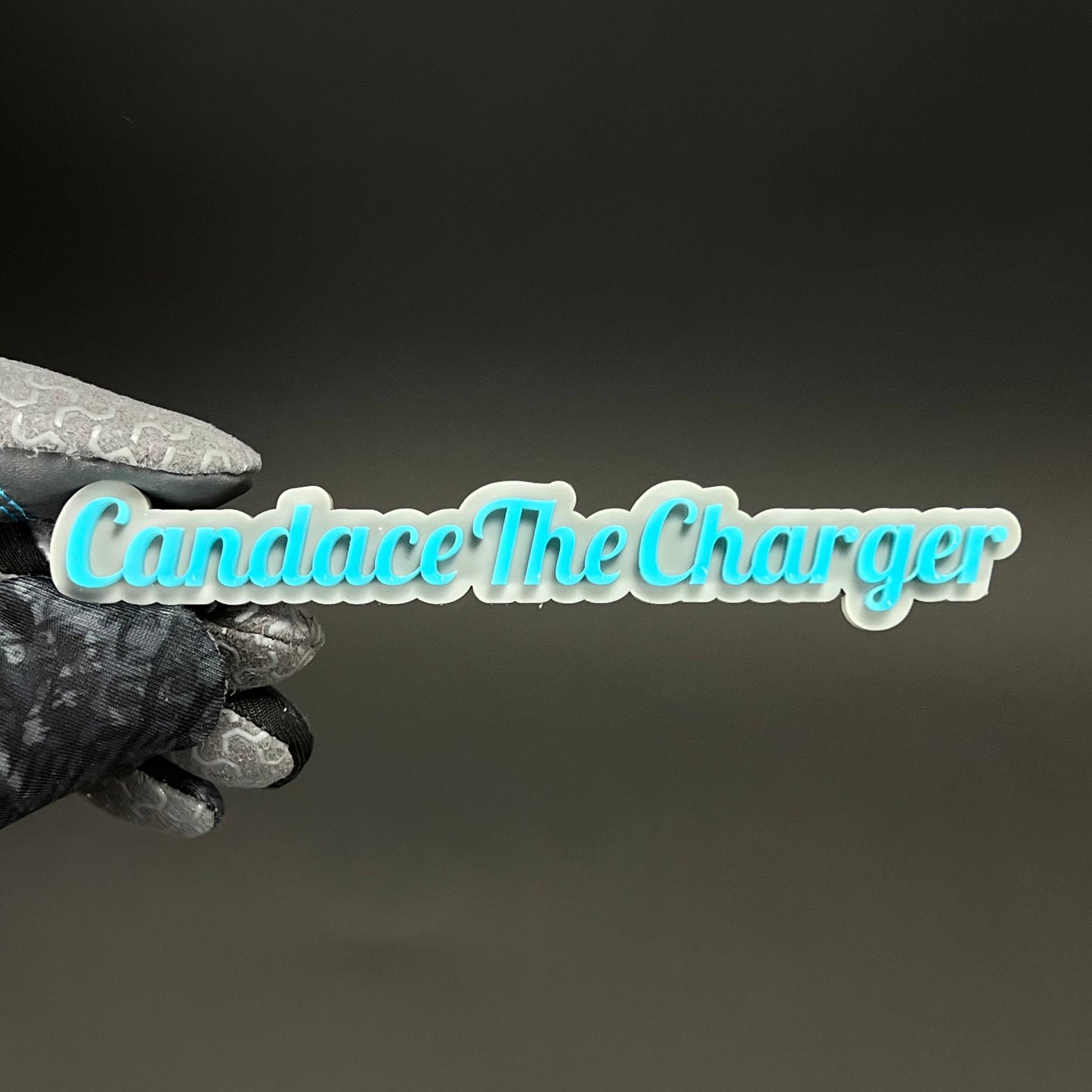 1PC Candace The Charger 3D Acrylic Badge - Car Truck Emblem Fender Sticker