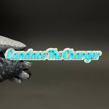 1PC Candace The Charger 3D Acrylic Badge - Car Truck Emblem Fender Sticker