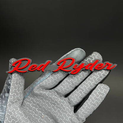 1PC Red Ryder 3D Acrylic Badge - Car Truck Emblem Fender Tailgate Trunk Sticker