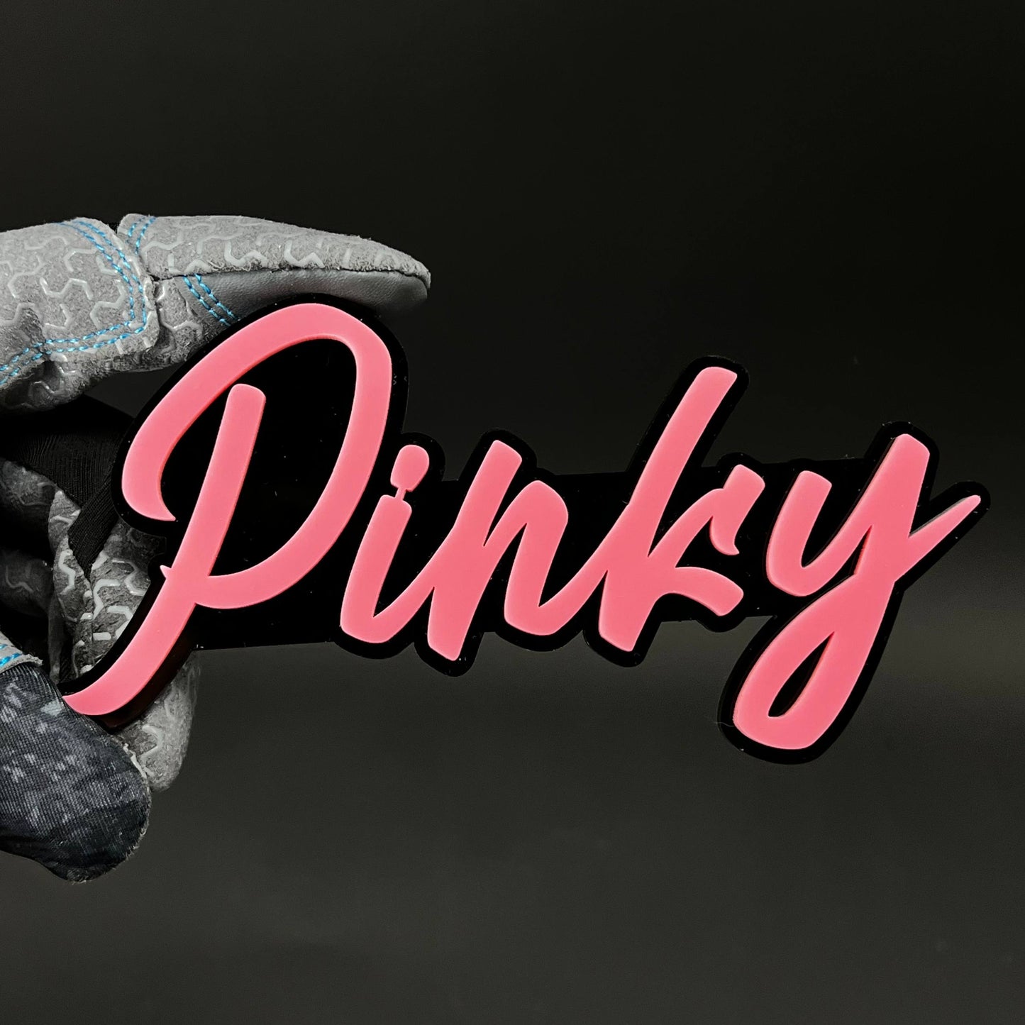 1PC Pinky 3D Acrylic Badge - Car Truck Emblem Fender Tailgate Trunk Sticker