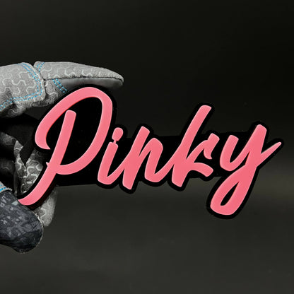 1PC Pinky 3D Acrylic Badge - Car Truck Emblem Fender Tailgate Trunk Sticker