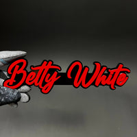 1PC Betty White 3D Acrylic Badge - Car Truck Emblem Fender Sticker