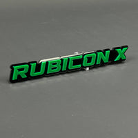 1PC RUBICON X 3D Acrylic Badge - Car Truck Emblem Fender Tailgate Trunk Sticker