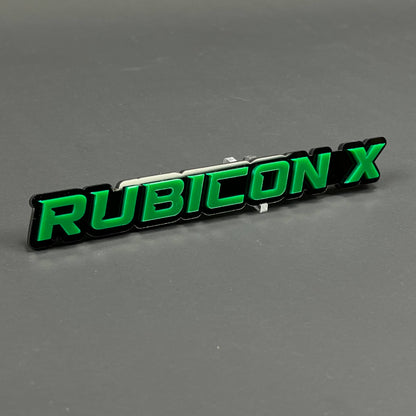 1PC RUBICON X 3D Acrylic Badge - Car Truck Emblem Fender Tailgate Trunk Sticker