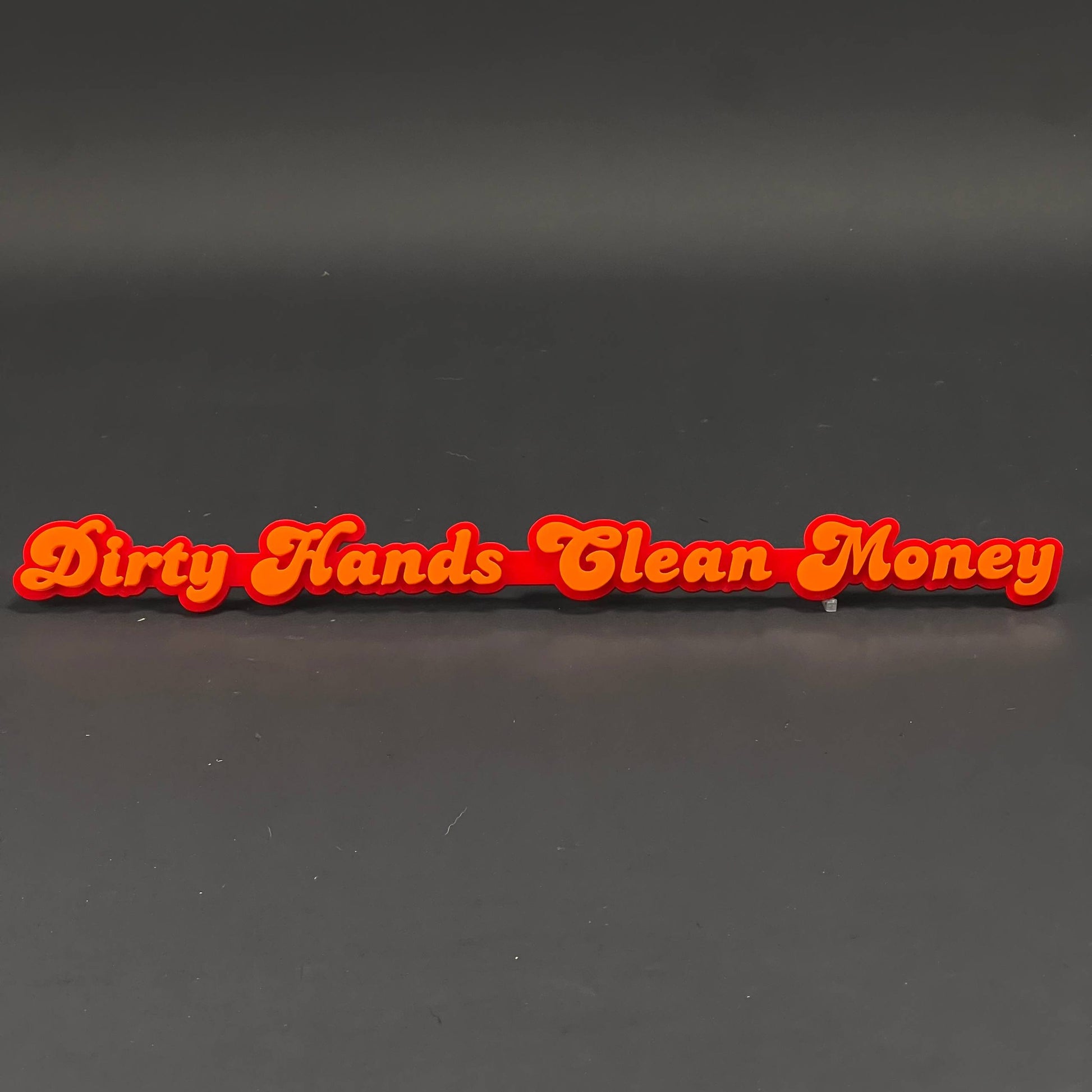 1PC Dirty Hands Clean Money 3D Acrylic Badge - Car Truck Emblem Fender Sticker