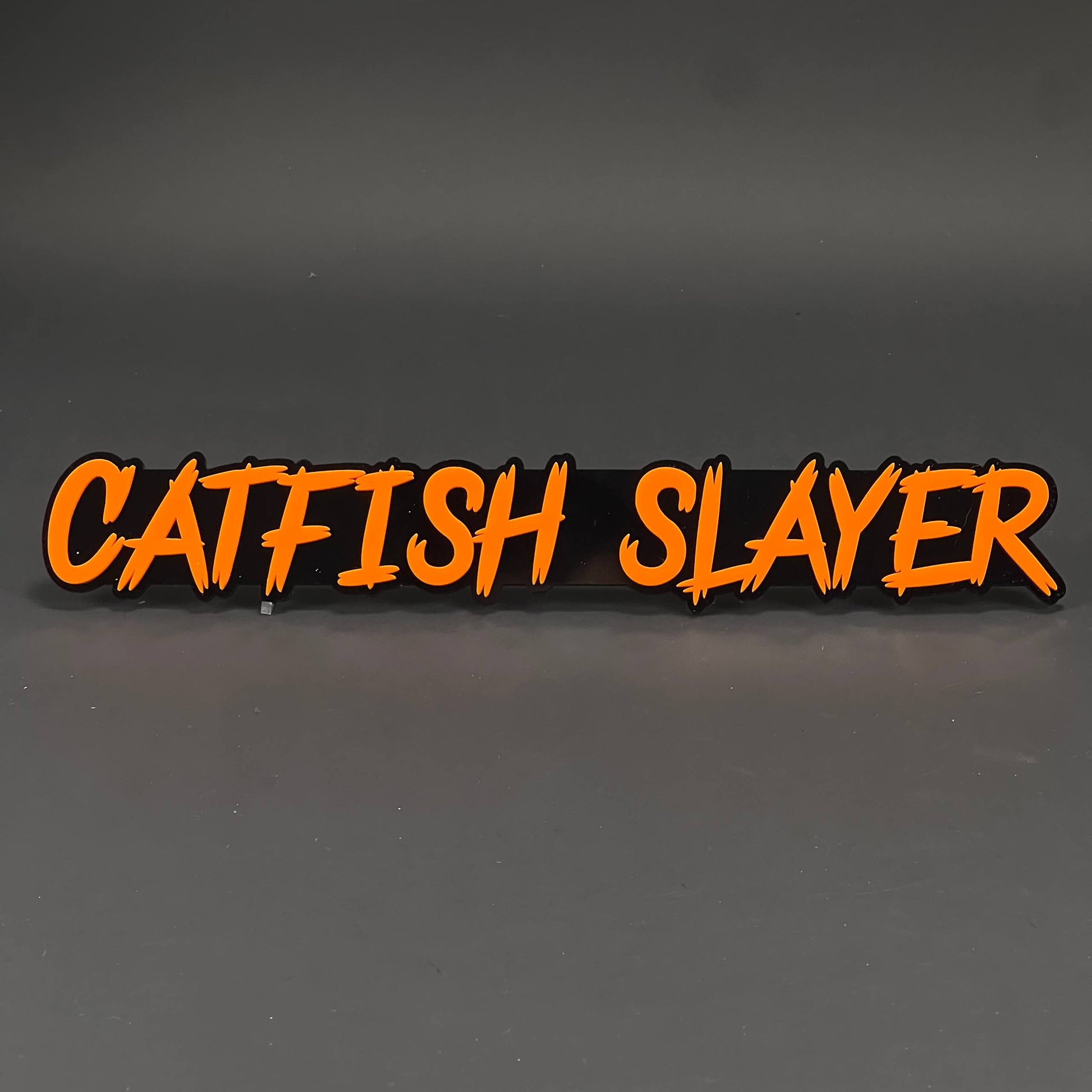 1PC CATFISH SLAYER 3D Acrylic Badge - Car Truck Emblem Fender Sticker