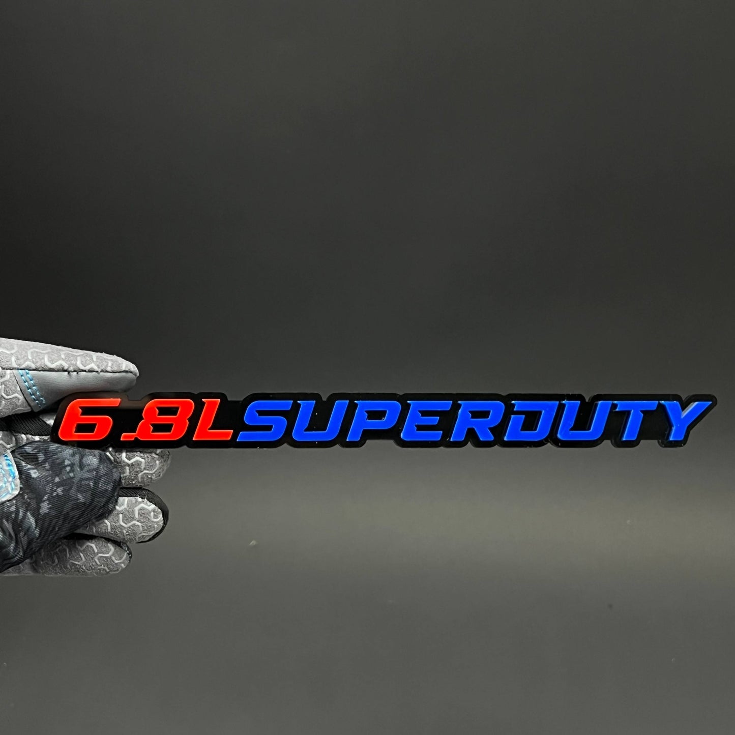 1PC 6.8L SUPERDUTY 3D Acrylic Badge - Car Truck Emblem Fender Sticker