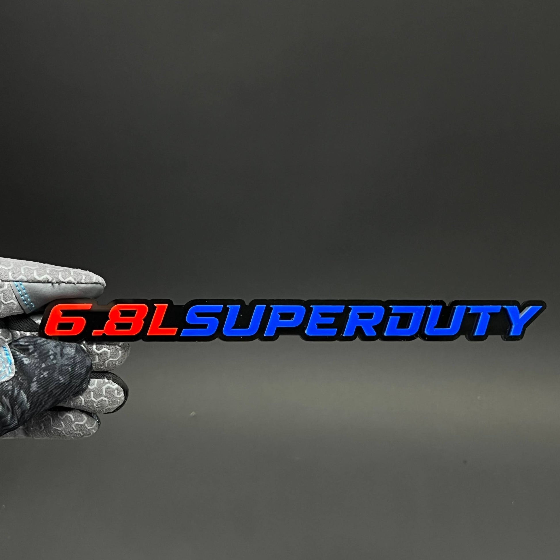 1PC 6.8L SUPERDUTY 3D Acrylic Badge - Car Truck Emblem Fender Sticker
