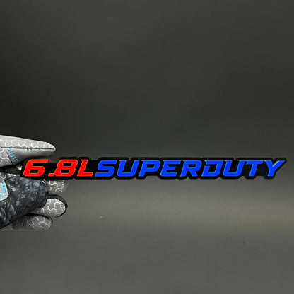1PC 6.8L SUPERDUTY 3D Acrylic Badge - Car Truck Emblem Fender Sticker