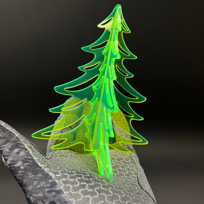 1PC Christmas Tree 3D Acrylic Badge - Car Truck Emblem Fender Sticker