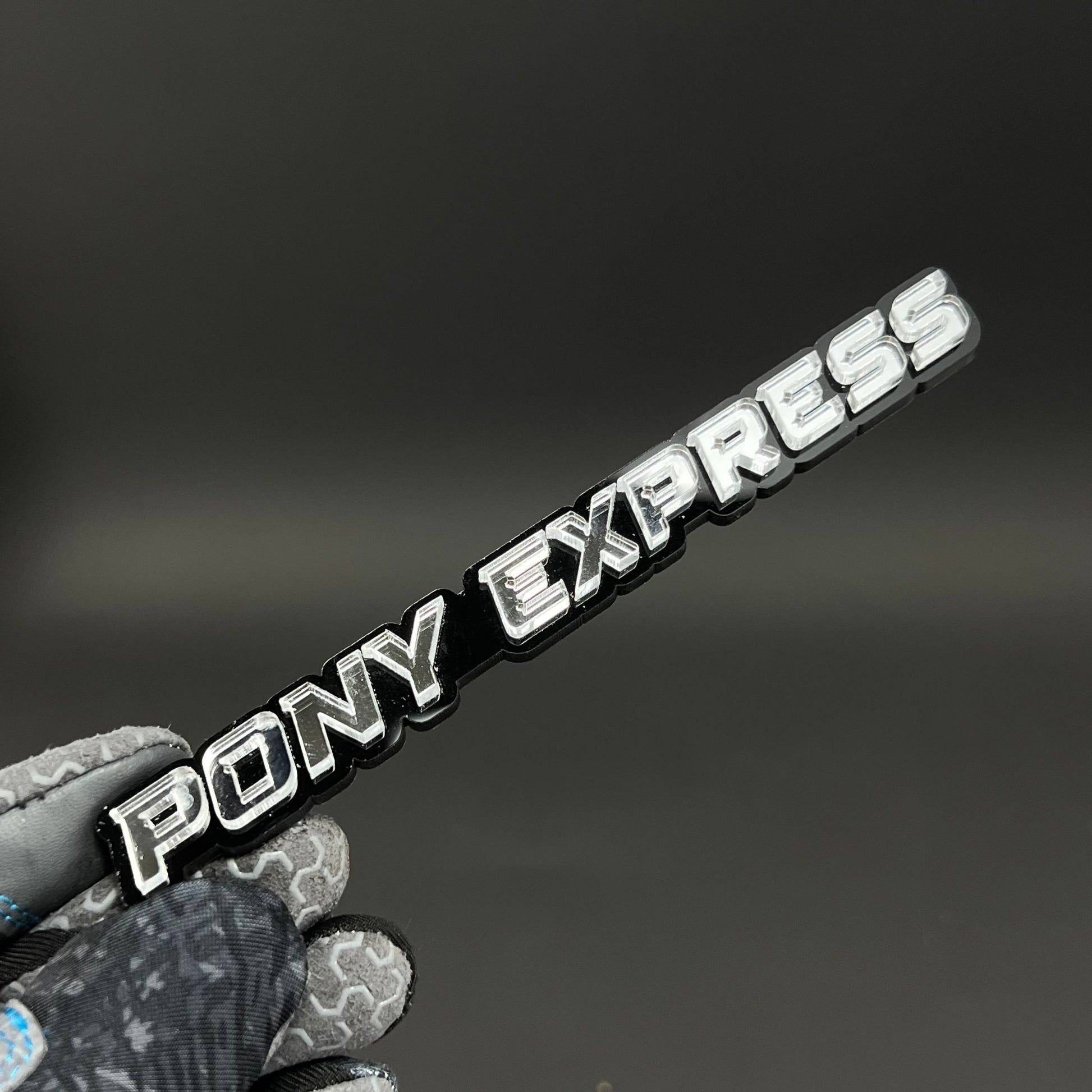 1PC PONY EXPRESS 3D Acrylic Badge - Car Truck Emblem Fender Sticker