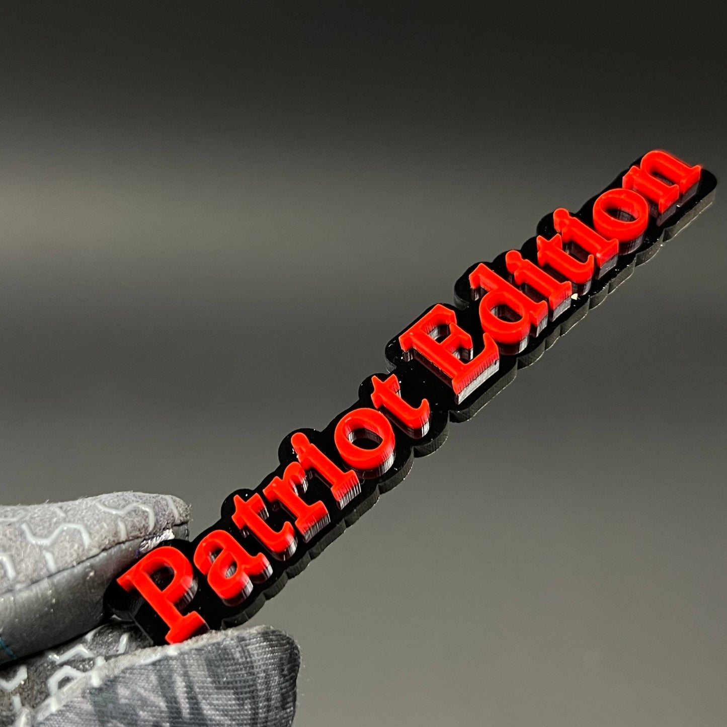 1PC Patriot Edition 3D Acrylic Badge - Car Truck Emblem Fender Sticker