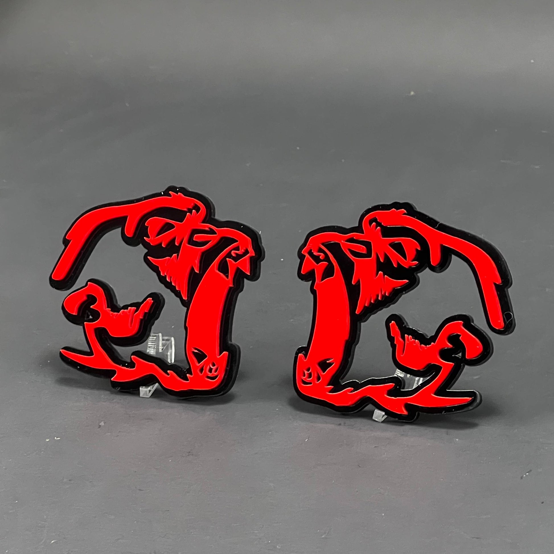 1PC Flexing Gorillas 3D Acrylic Badge - Car Truck Emblem Fender Sticker