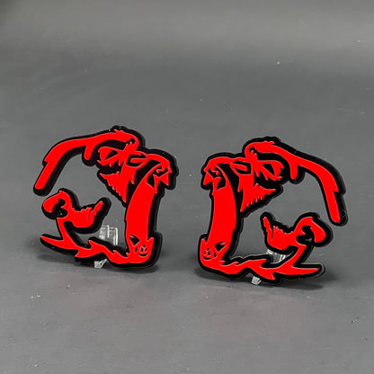 1PC Flexing Gorillas 3D Acrylic Badge - Car Truck Emblem Fender Sticker