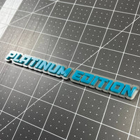 Platinum Edition 3D Acrylic Badge - Car Truck Emblem Fender Tailgate Trunk Sticker