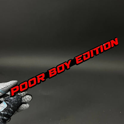 1PC POOR BOY EDITION 3D Acrylic Badge - Car Truck Emblem Fender Sticker