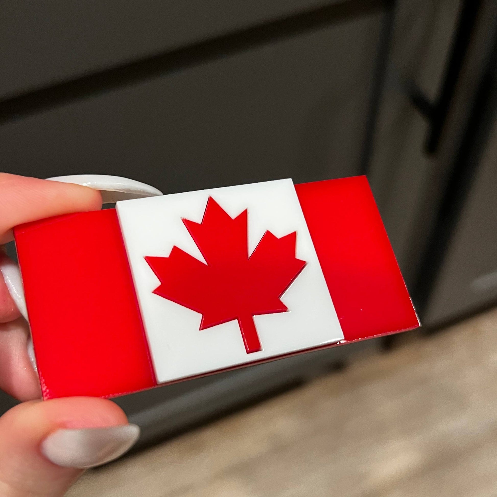 1PC Canada Flag 3D Acrylic Badge - Car Truck Emblem Fender Sticker