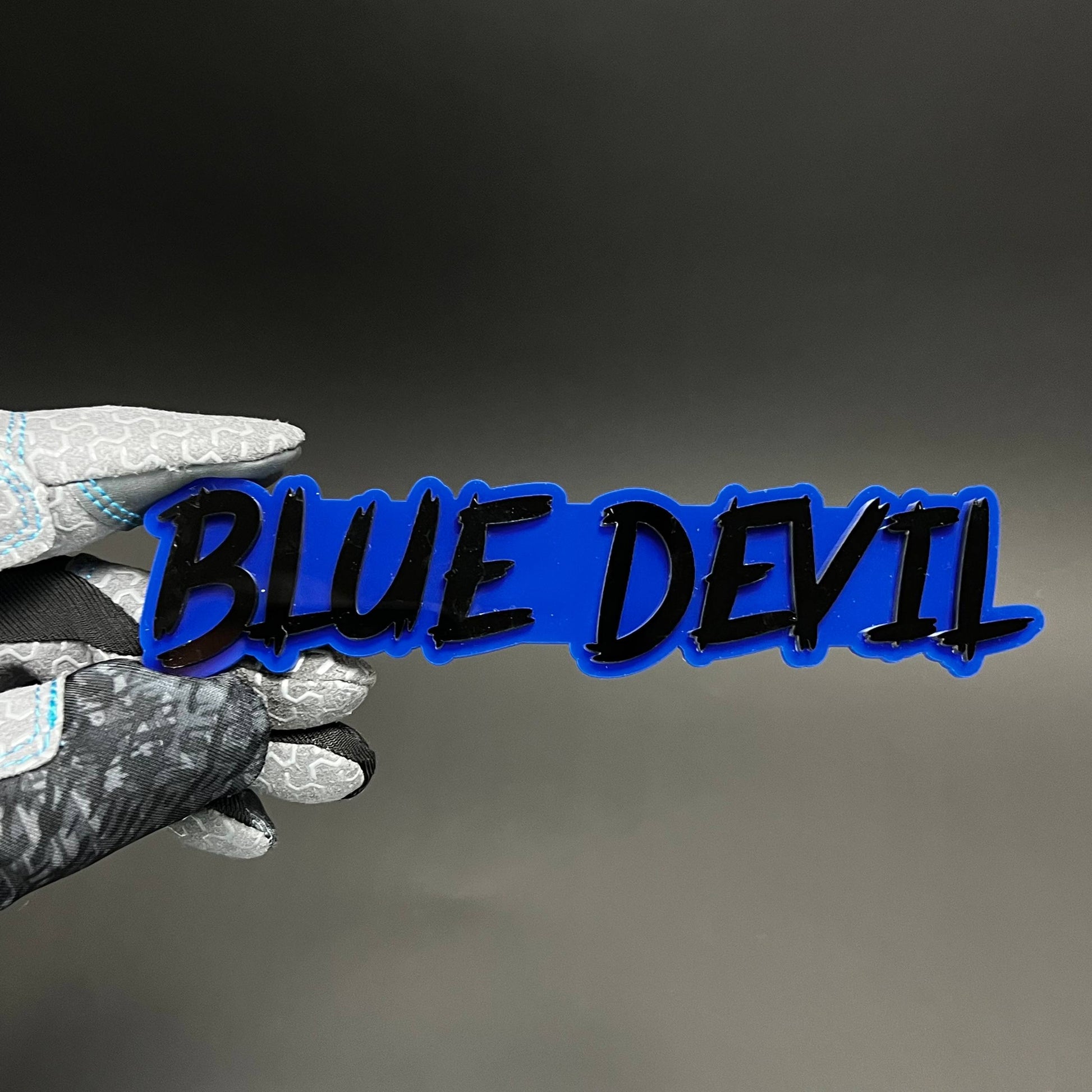 1PC BLUE DEVIL 3D Acrylic Badge - Car Truck Emblem Fender Tailgate Trunk Sticker