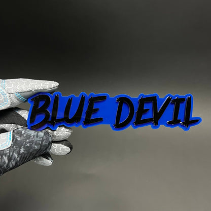 1PC BLUE DEVIL 3D Acrylic Badge - Car Truck Emblem Fender Tailgate Trunk Sticker