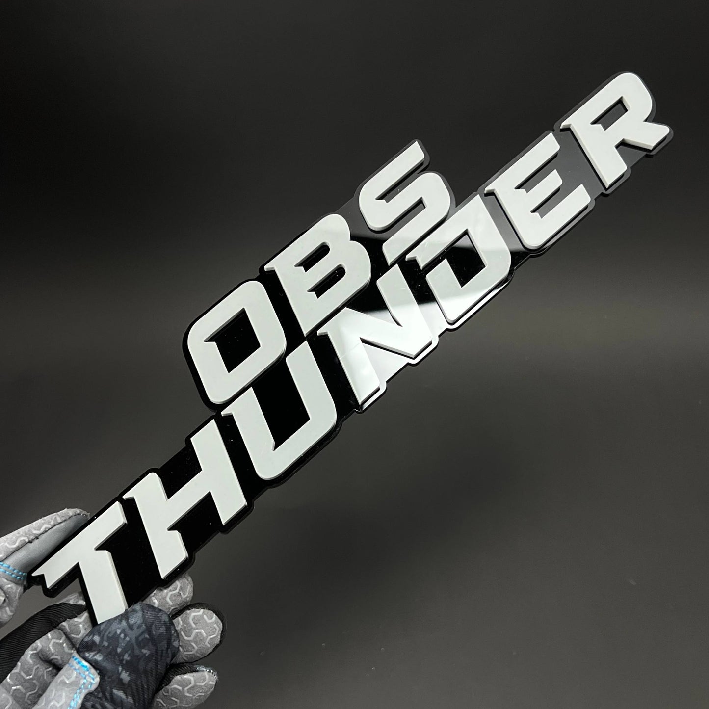 1PC OBS THUNDER 3D Acrylic Badge - Car Truck Emblem Fender Sticker