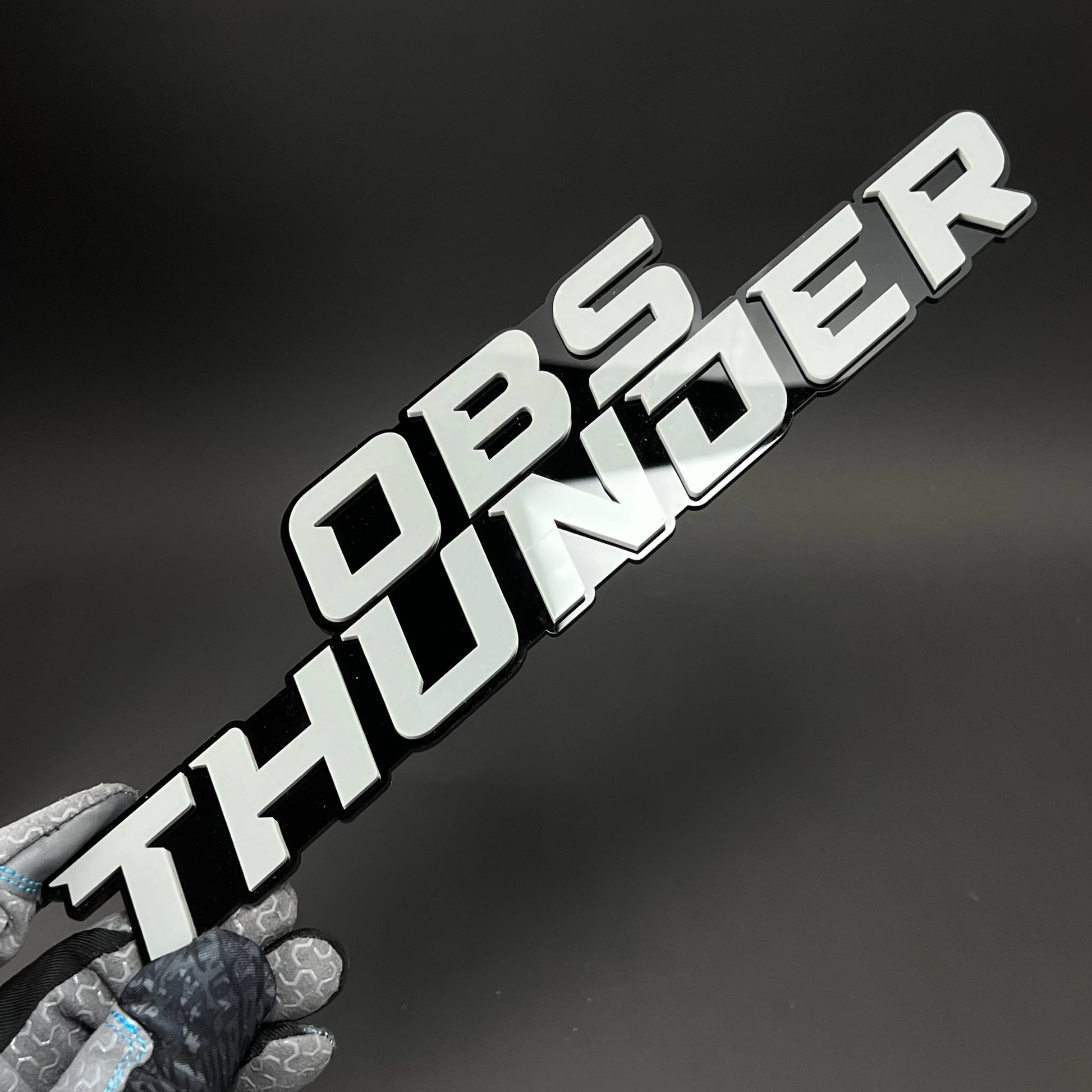 1PC OBS THUNDER 3D Acrylic Badge - Car Truck Emblem Fender Sticker