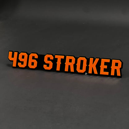 1PC 496 STROKER 3D Acrylic Badge - Car Truck Emblem Fender Sticker
