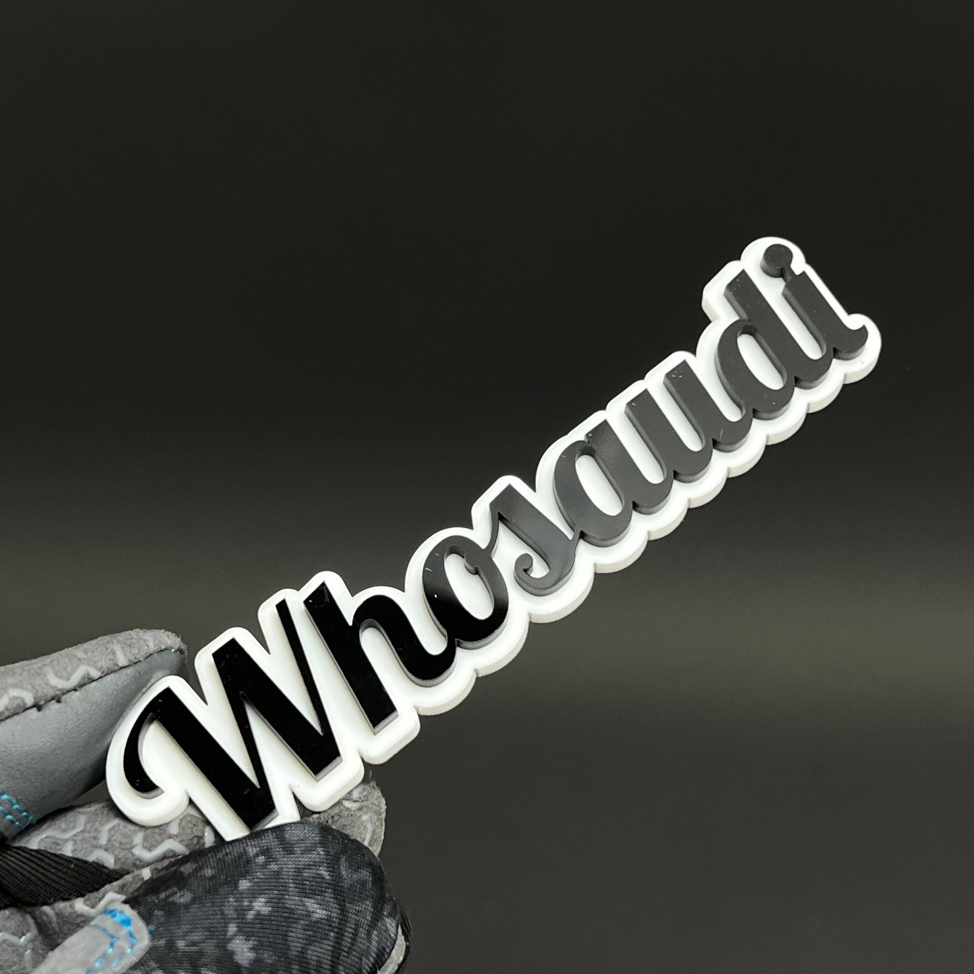 1PC Whosaudi 3D Acrylic Badge - Car Truck Emblem Fender Tailgate Trunk Sticker