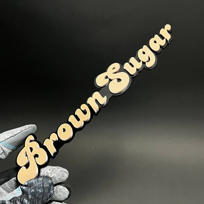 1PC Brown Sugar 3D Acrylic Badge - Car Truck Emblem Fender Sticker