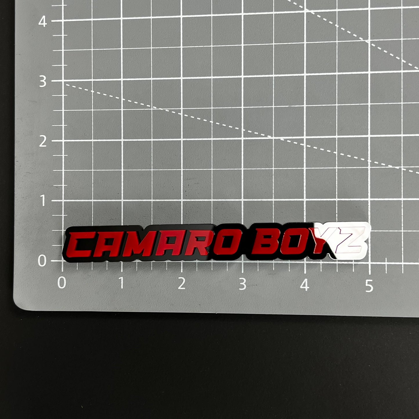 1PC CAMARO BOYZ 3D Acrylic Badge - Car Truck Emblem Fender Sticker