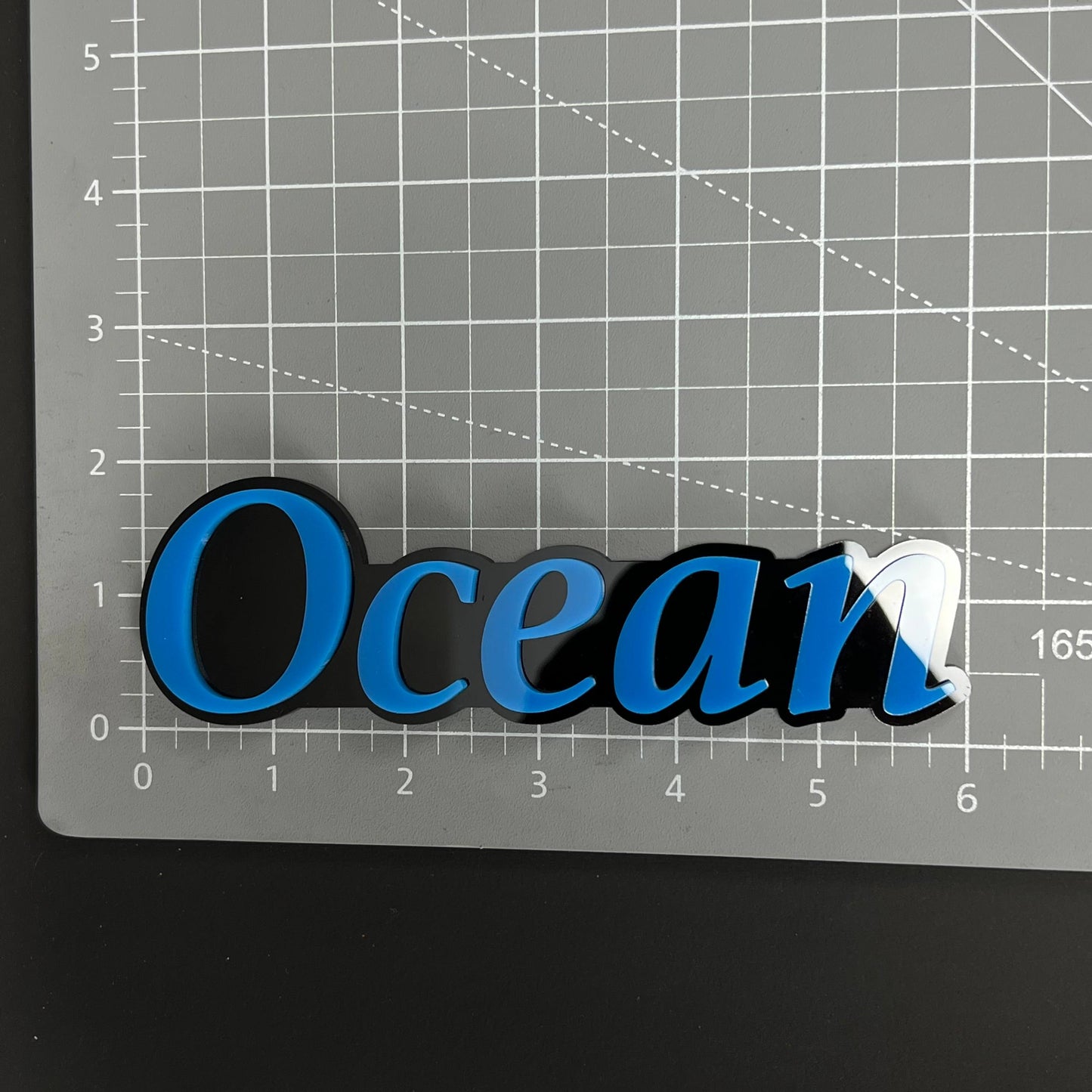 1PC Ocean 3D Acrylic Badge - Car Truck Emblem Fender Tailgate Trunk Sticker