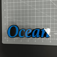 1PC Ocean 3D Acrylic Badge - Car Truck Emblem Fender Tailgate Trunk Sticker