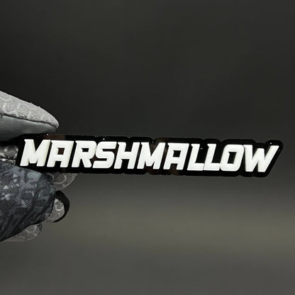 1PC MARSHMALLOW 3D Acrylic Badge - Car Truck Emblem Fender Sticker